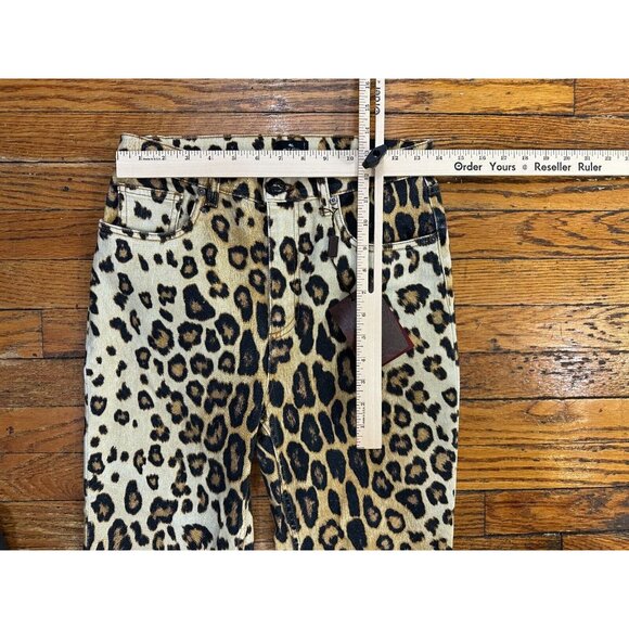 Etro Milano leopard Animal Print Jean Beige size 28 NWT MSPR 690 - Picture 9 of 10